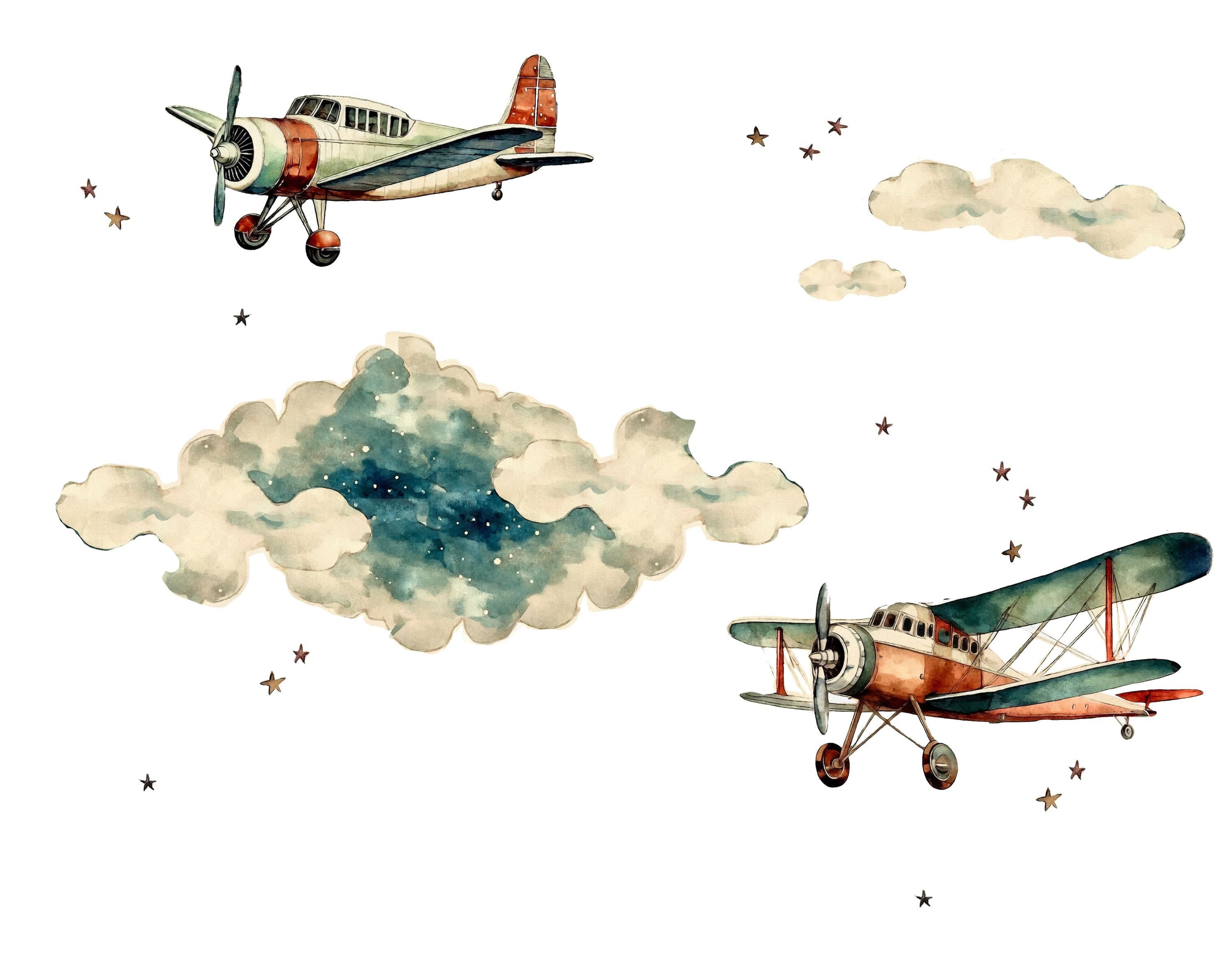 Planes TROFAST decal plane decal IKEA TROFAST aeroplane Vinyl Wraps Trofast sticker Trofast dustbin stickers Trofast sky blue decal