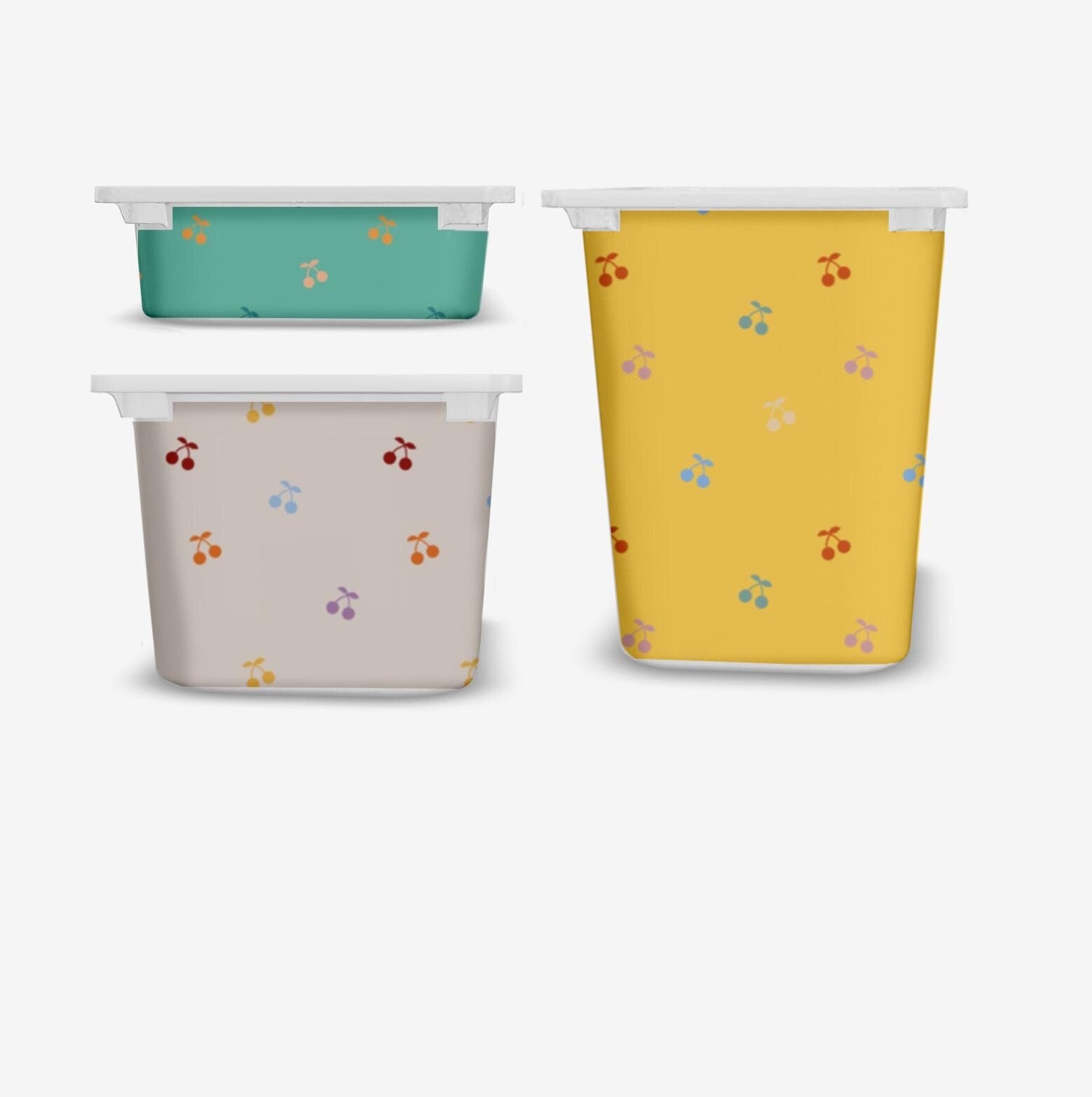 Trofast Stickers Kirschen Trofast Fruchtsticker Ikea Möbelaufkleber lustiger Stauraum bunter Kirschaufkleber Kirschfolie Kirschenfolie Ikea Sticker