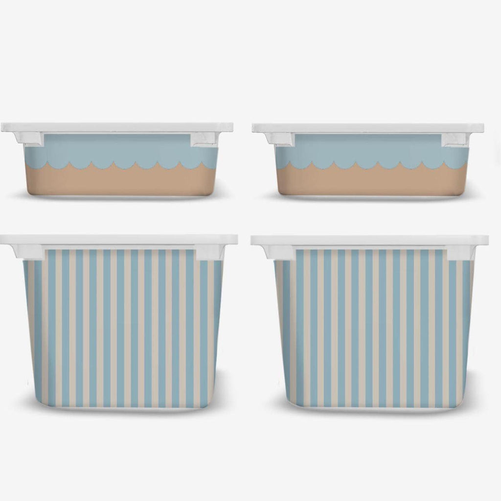 Enteneier TROFAST Aufkleber, gewellter Aufkleber, IKEA TROFAST Streifen, Vinylfolien, Trofast Aufkleber, Trofast Behälter Aufkleber, Trofast Enteneiblau Aufkleber