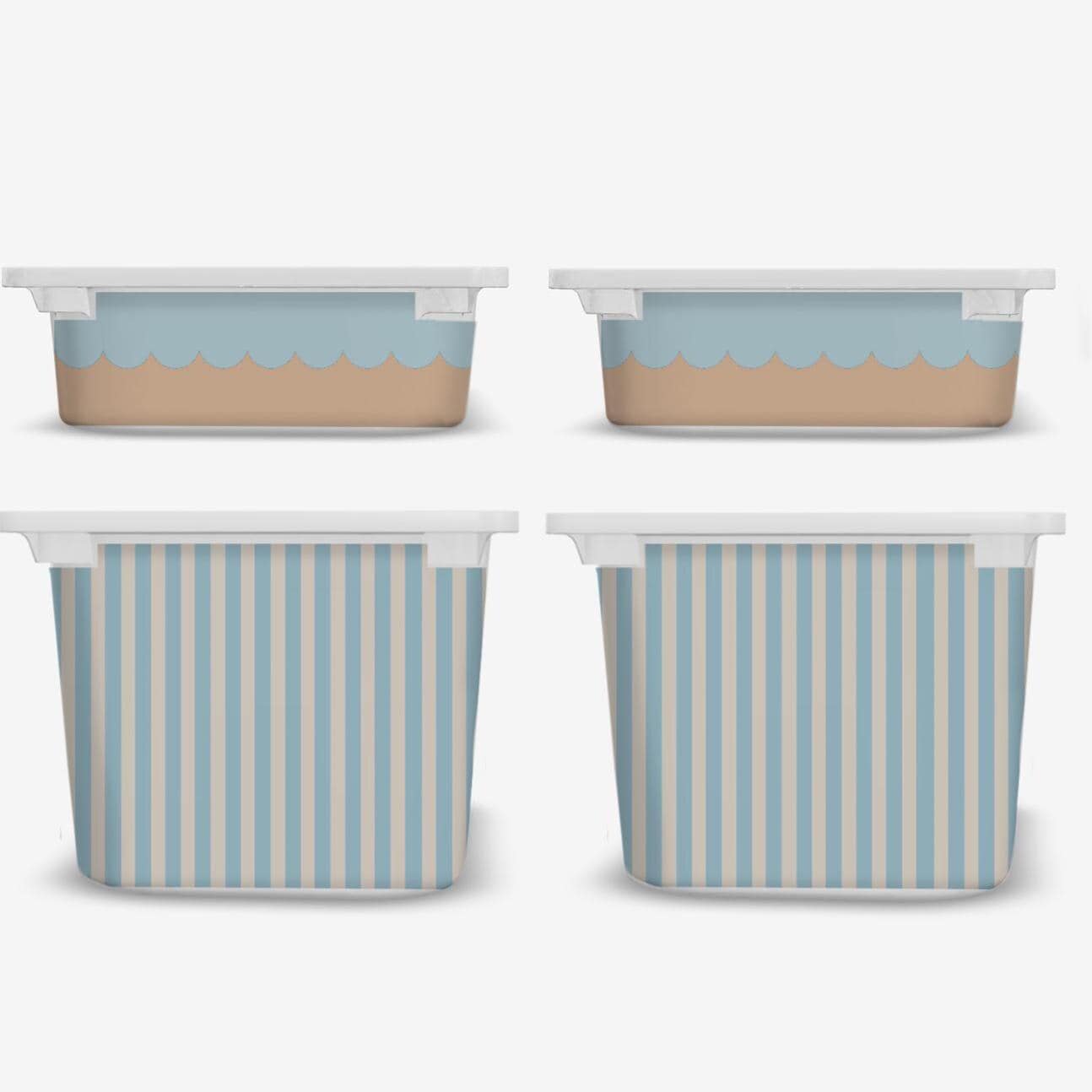 Enteneier TROFAST Aufkleber, gewellter Aufkleber, IKEA TROFAST Streifen, Vinylfolien, Trofast Aufkleber, Trofast Behälter Aufkleber, Trofast Enteneiblau Aufkleber