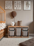 Brown Gingham Check Sticker for Trofast Decals in brown check pattern Ikea Trofast stickers