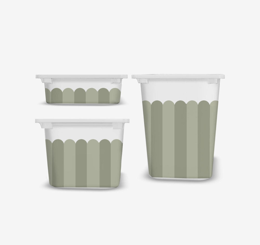 Jakobsmuschel TROFAST Aufkleber Grün IKEA TROFAST Vinyl grün Ikea Trofast Wannenaufkleber Trofast Aufkleber grüne Möbel Dekor Ikea grüner Aufkleber