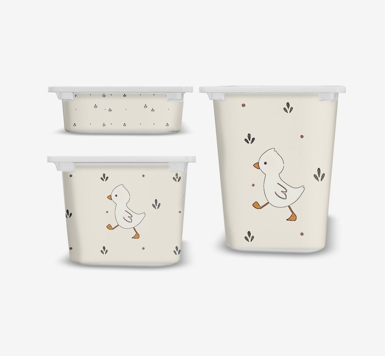 Vintage TROFAST sticker TROFAST bin Wraps ikea Trofast sticker Trofast playroom stickers goose Decor ikea hack Storage sticker duck