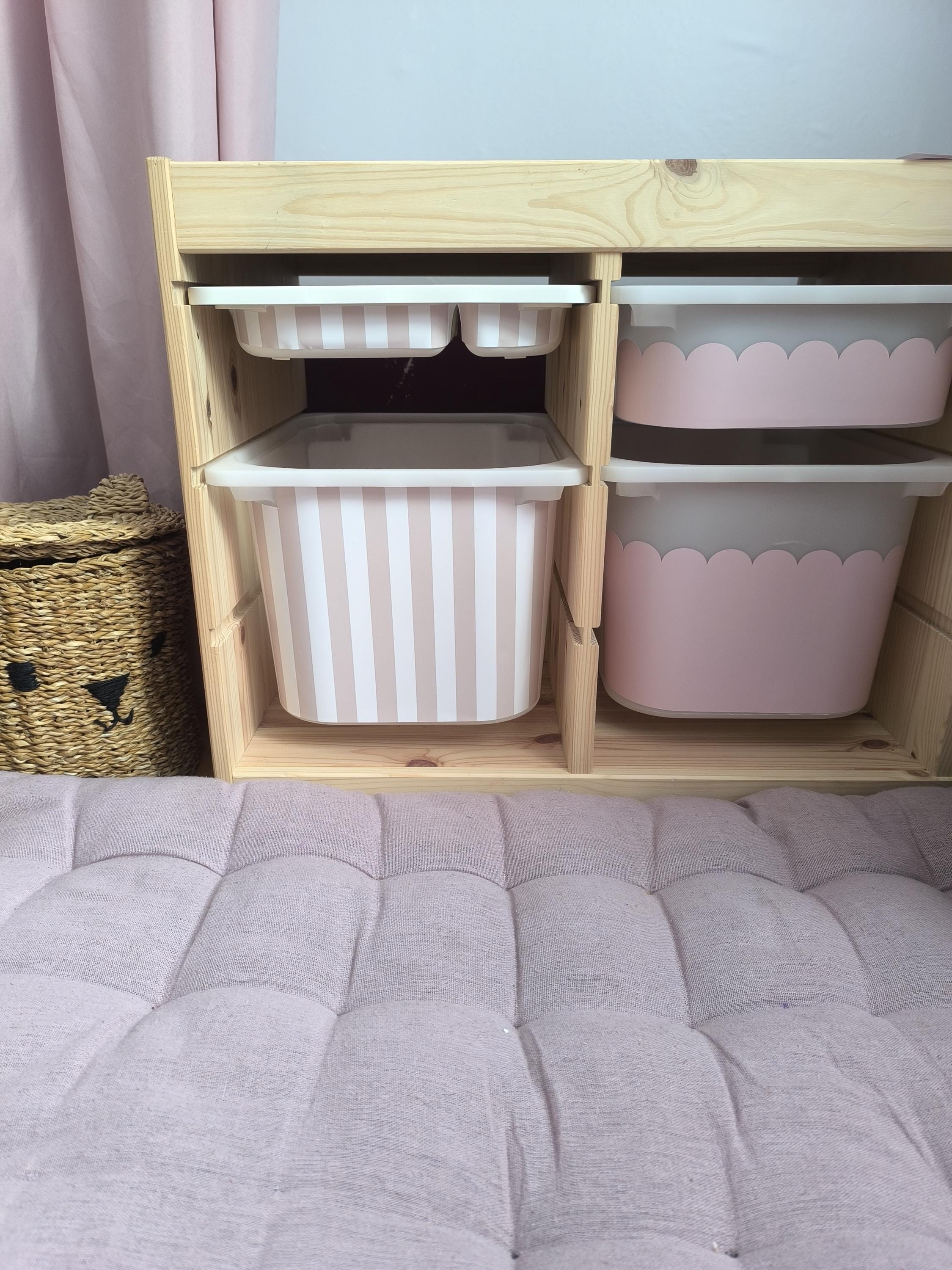Beige Streifen TROFAST gestreifter Aufkleber Trofast beige und weiß TROFAST Streifen neutrale Streifen Trofast Trofast Streifen beige Streifen Trofast