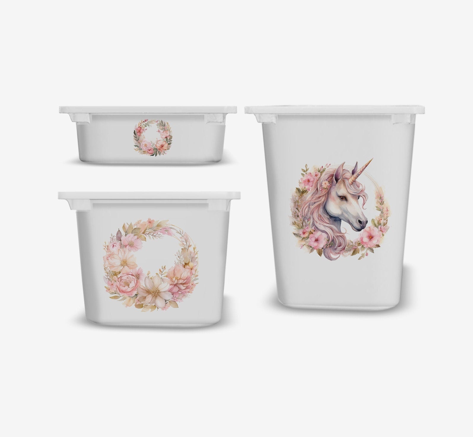 Einhorn Blumen TROFAST Aufkleber IKEA TROFAST Vinyl Folie Ikea Trofast Aufkleber Trofast Spielzimmer Aufkleber Einhorn Dekor Aufbewahrung Aufkleber Aufbewahrung