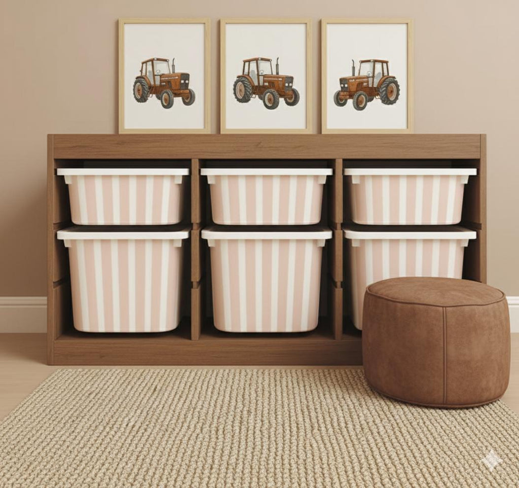 Streifen TROFAST gestreifte Aufkleber Trofast IKEA TROFAST Streifen Farben Vinyl-Folien ikea Trofast Trofast blaue Streifen beige Streifen Trofast