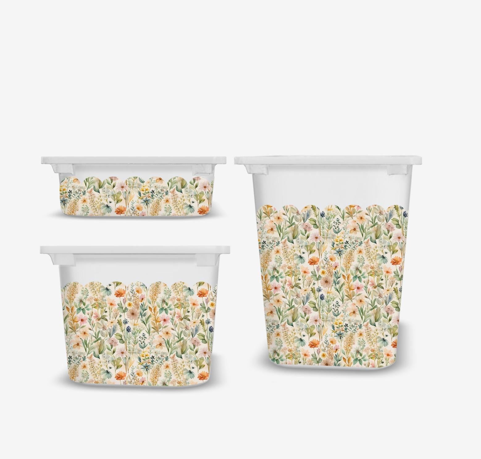 Gewellter TROFAST Aufkleber, gewellter Rand, IKEA TROFAST Streifen, Vinyl-Folien, IKEA Trofast gestreifter Aufkleber, Trofast Spielzimmer, Spielzimmer-Dekoration, Aufbewahrung