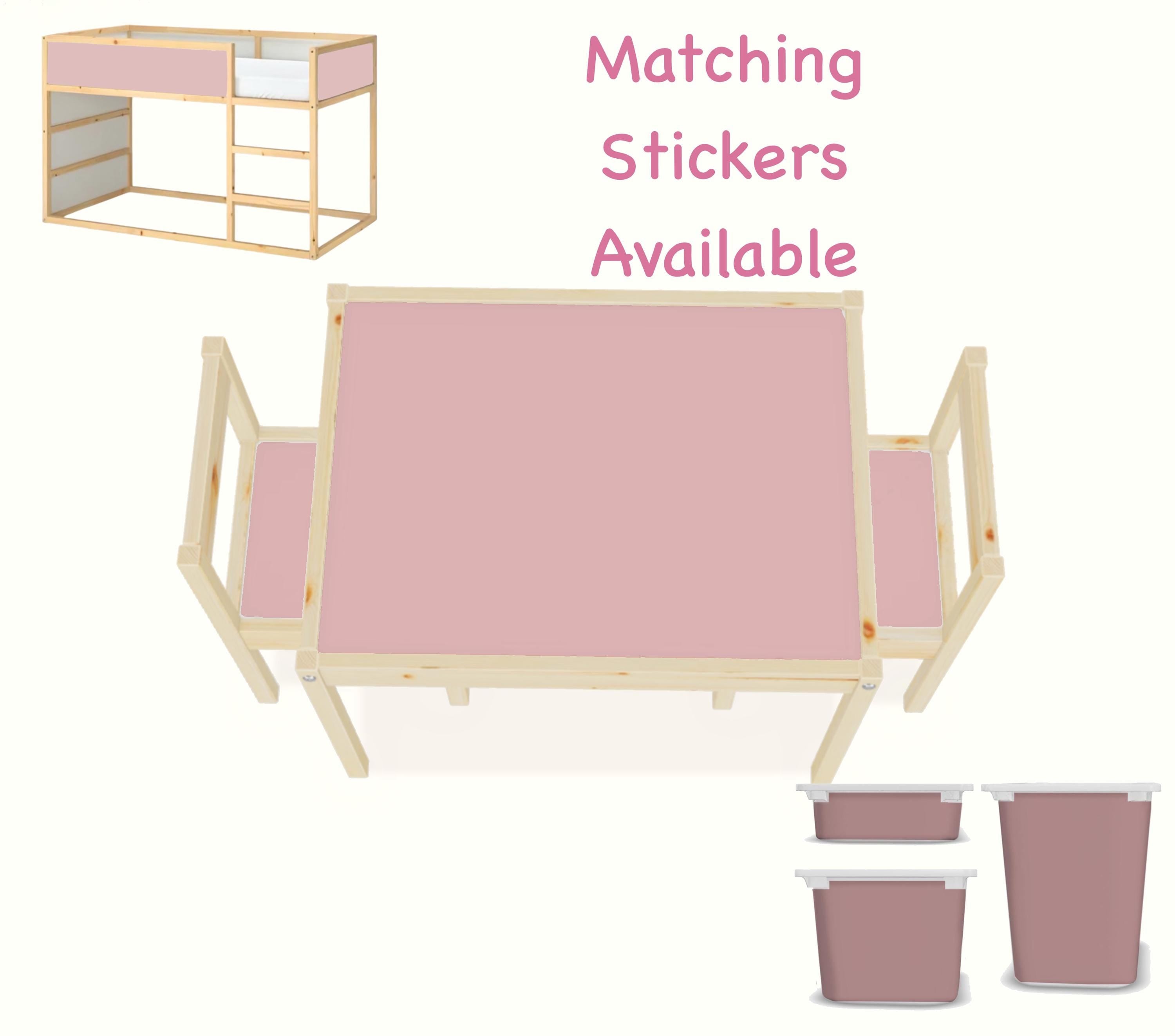 Pink latt table Furniture stickers for IKEA Latt table pink decals for cute decor stickers for furniture pink stickers for girl pink