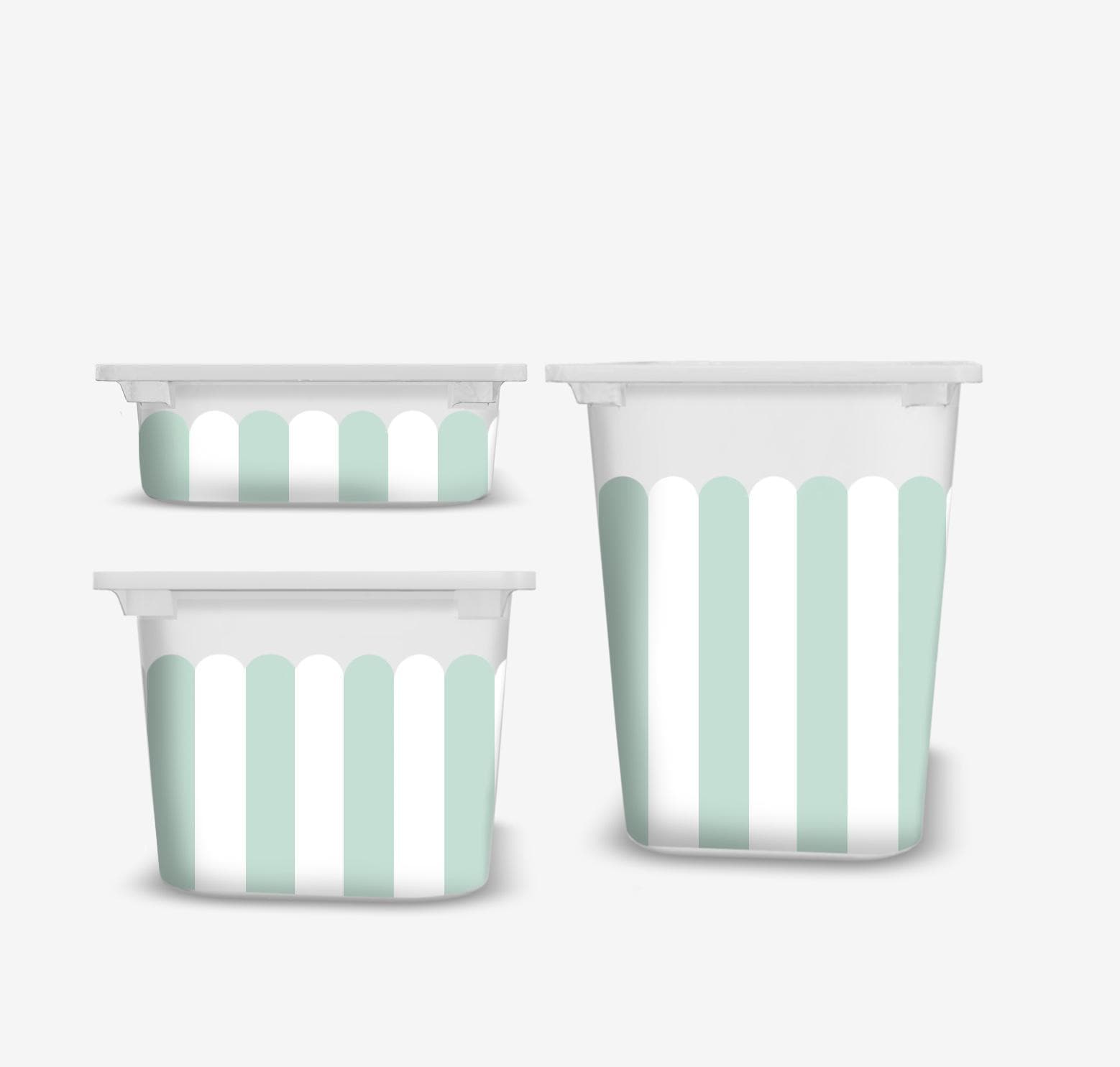 Scallop TROFAST Aufkleber, gewellte IKEA TROFAST Streifen, Wraps IKEA Trofast Aufkleber, gestreifte Trofast Spielzimmer Aufkleber, Streifen Trofast Dekor Aufkleber ST1