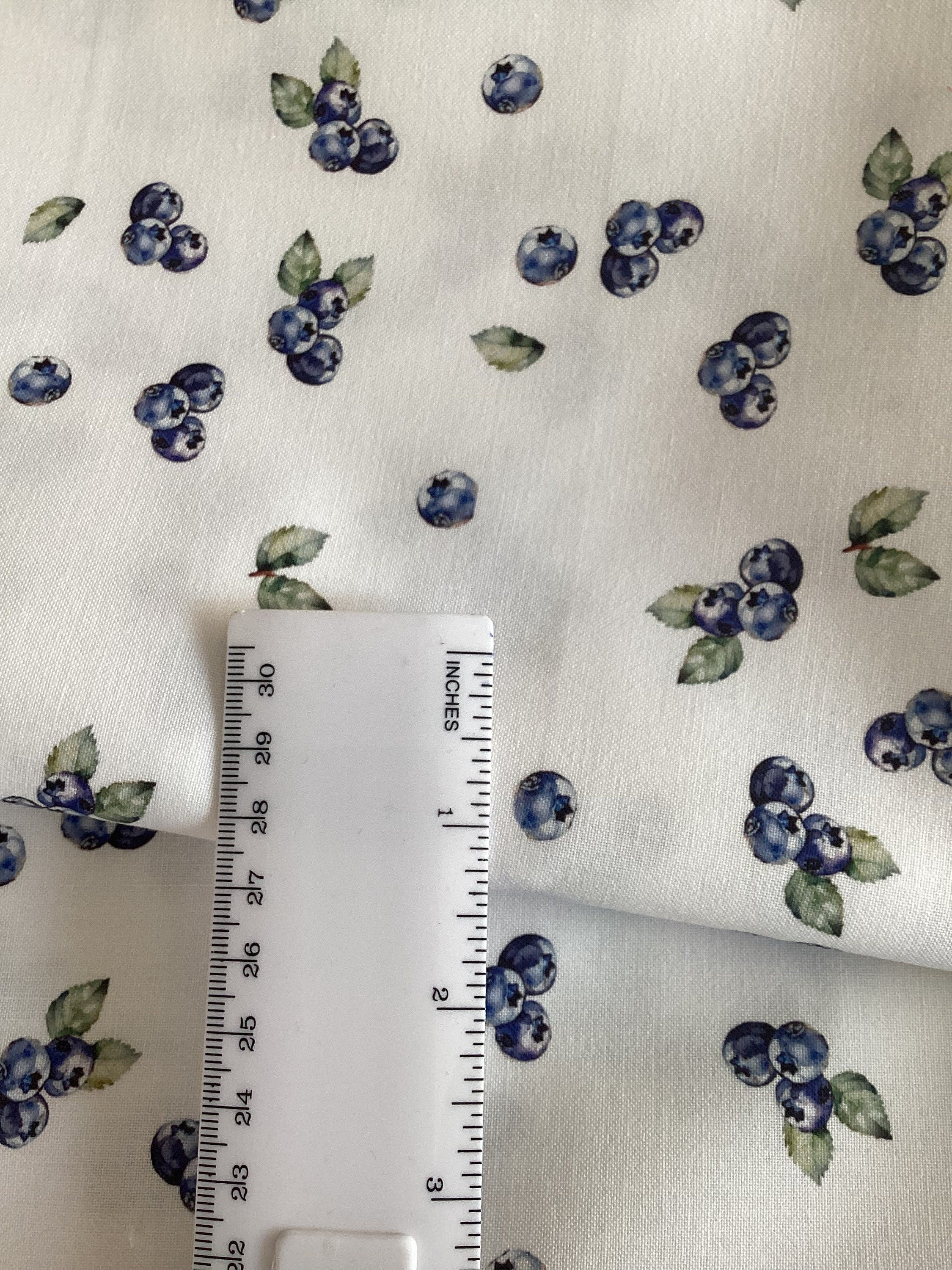 Blaubeeren Stoff Heidelbeeren Aquarell Stoff botanischer Stoff Sommer Stoff Blaubeerkunst Stoff Sommerfrucht Stoff Wald Stoff