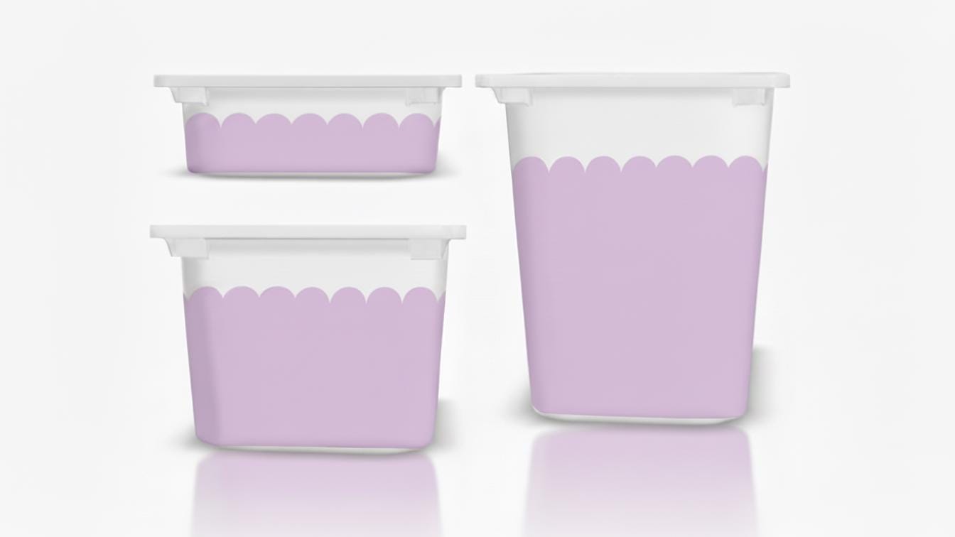 Whimsical Scalloped PURPLE TROFAST sticker IKEA TROFASTstickers ikea Trofast decals purple Trofast