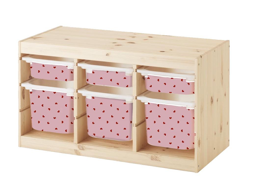 TROFAST Aufkleber Herzen IKEA TROFAST Vinylfolien rosa rote Herzen Ikea Trofast Aufkleber Trofast Spielzimmerdeko Ikea Hack Aufbewahrungsaufkleber Aufbewahrung