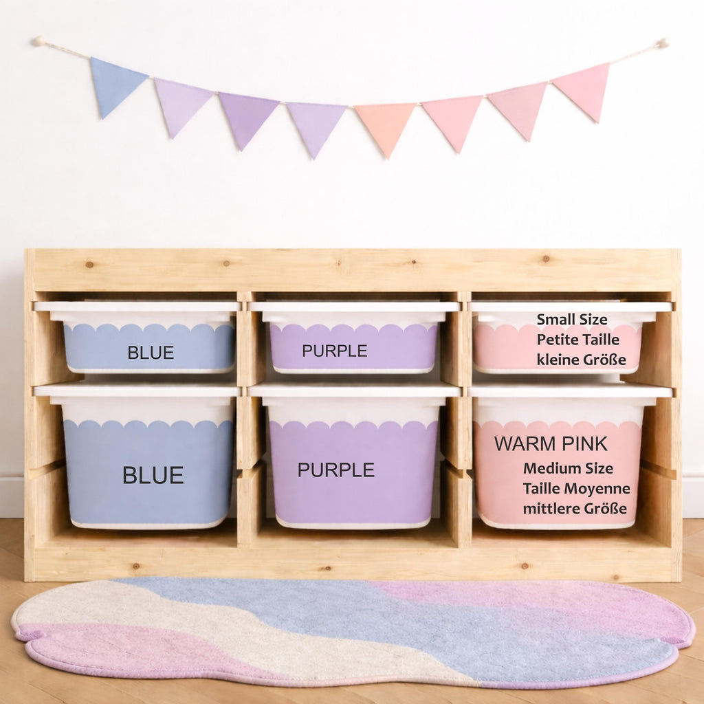 Pastell-Aufkleber TROFAST-Aufkleber IKEA TROFAST wellige Aufkleber Pastellfarben Wraps IKEA TROFAST Aufkleber mit Wellenkante braun beige blau trofast