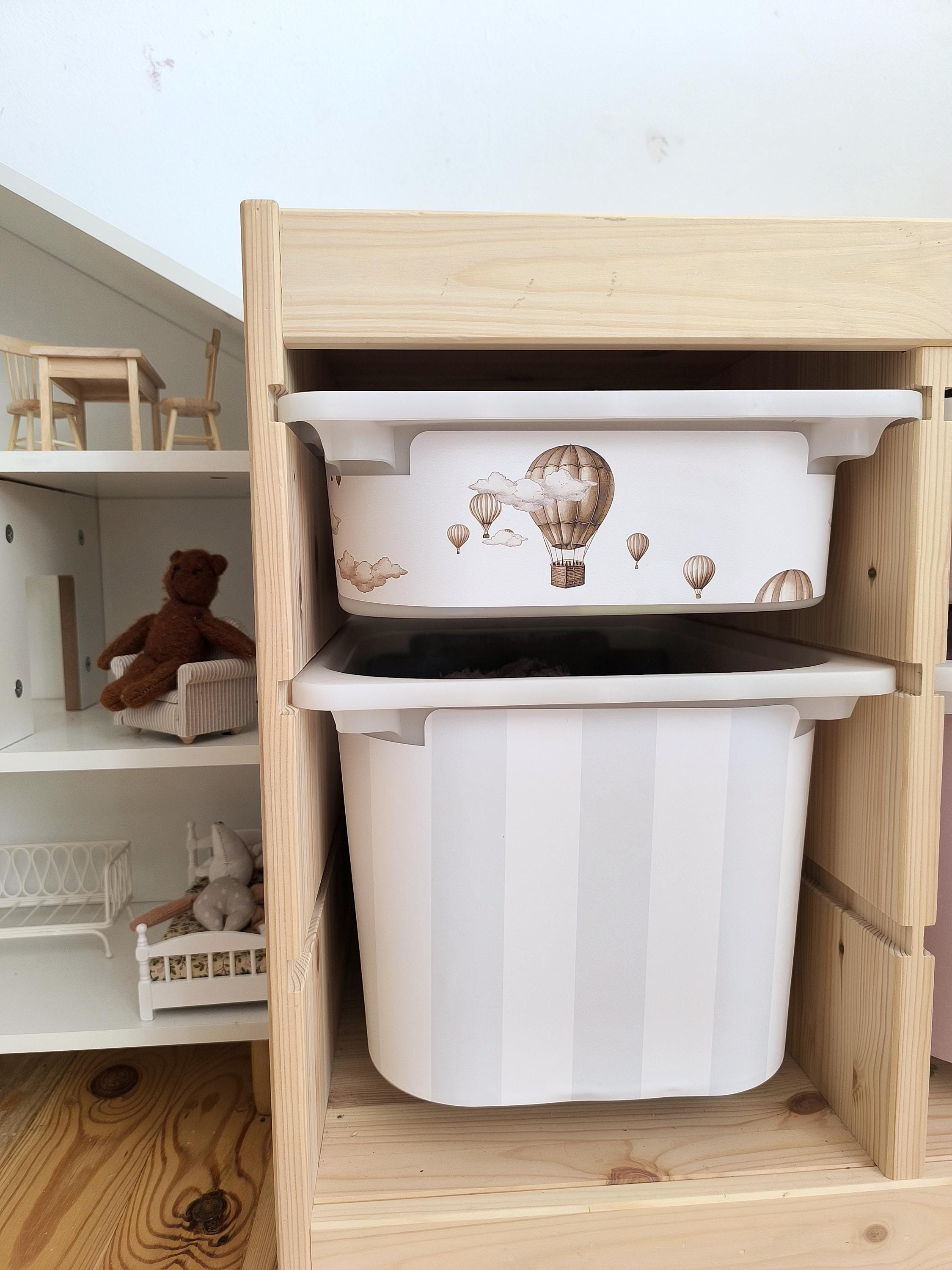 Sepia Heißluftballons TROFAST Aufkleber Himmelaufkleber IKEA TROFAST fliegend Vinylfolien Trofast Aufkleber Trofast Jungenaufkleber Trofast Retro Trofast