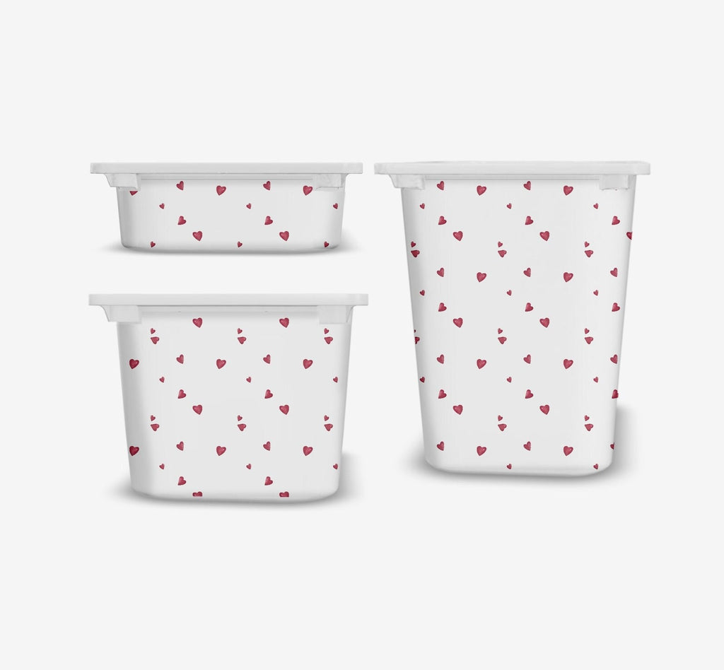 Serca Naklejki TROFAST Serca IKEA TROFAST Serca Okleina winylowa ikea Serca naklejka Trofast naklejki do pokoju zabaw Serca Przechowywanie w pokoju zabaw Serca