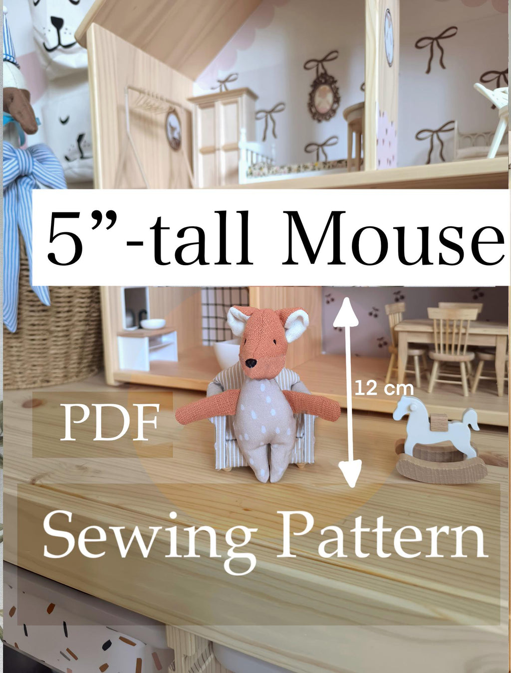 Maus Schnittmuster & Anleitung Maus DIY Babymäuse Nähanleitung Brüderchen Maus nähen Schwesterchen Maus nähen PDF-Dateien Minimäuse PDF
