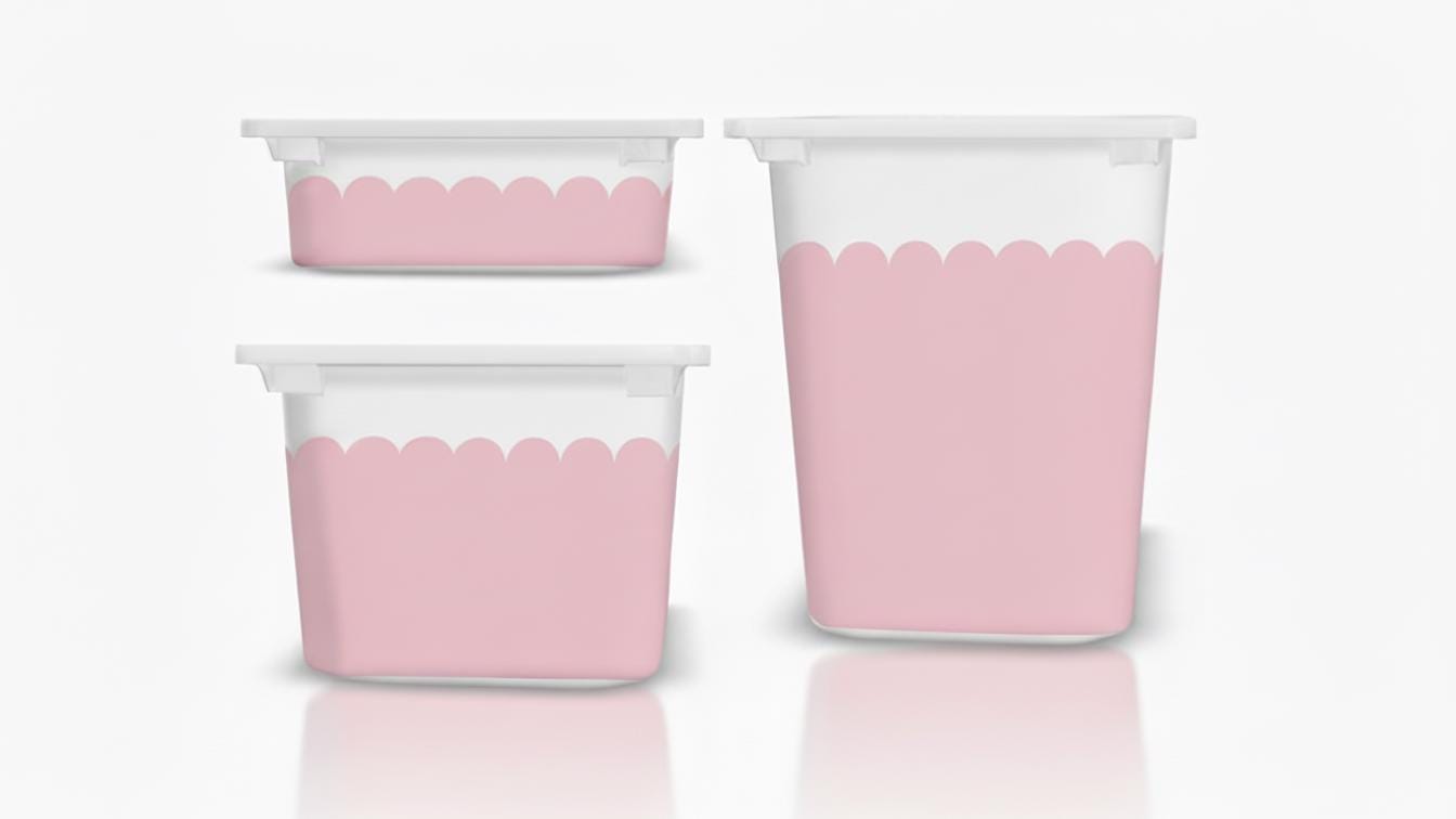 Whimsical Scalloped PINK TROFAST sticker IKEA TROFASTstickers ikea Trofast decals pink Trofast