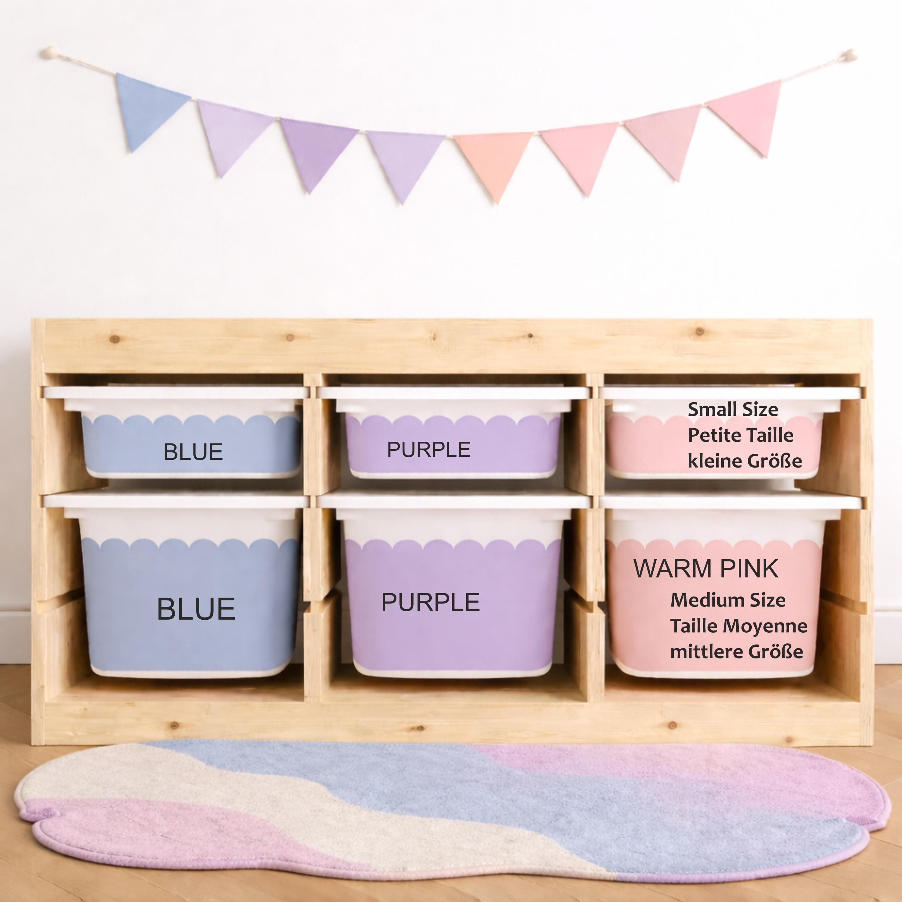 Pastel Decals TROFAST Aufkleber IKEA TROFAST Pastellfolien Ikea Trofast gewellter Rand Aufkleber Trofast Spielzimmer Aufkleber Aufbewahrungsaufkleber