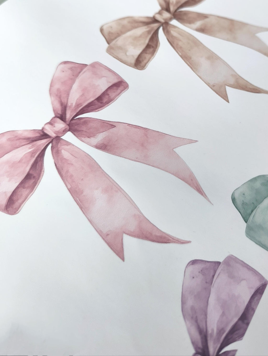 Aquarell-Schleifen Wandtattoo Pastell-Schleifen Wandaufkleber Schleifen Aufkleber Kinderzimmer Aufkleber Schleifen Spielzimmer Aufkleber Schleifen Trend Aufkleber Wand abnehmbare Schleifenform