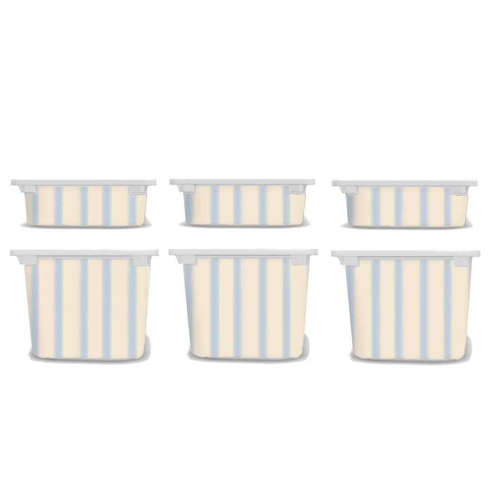 Blau beige Streifen TROFAST Aufkleber IKEA Trofast Folie Trofast Sticker blau beige Trofast Aufkleber handgezeichnete Nadelstreifen Trofast Sticker gestreift