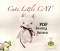Katzenmuster Schnittmuster Katze Nähanleitung mit Fotos PDF-Schnittmuster Spielzeug-Schnittmuster Stoffkatzen-Schnittmuster einfaches Schnittmuster Katzen-Spielzeug