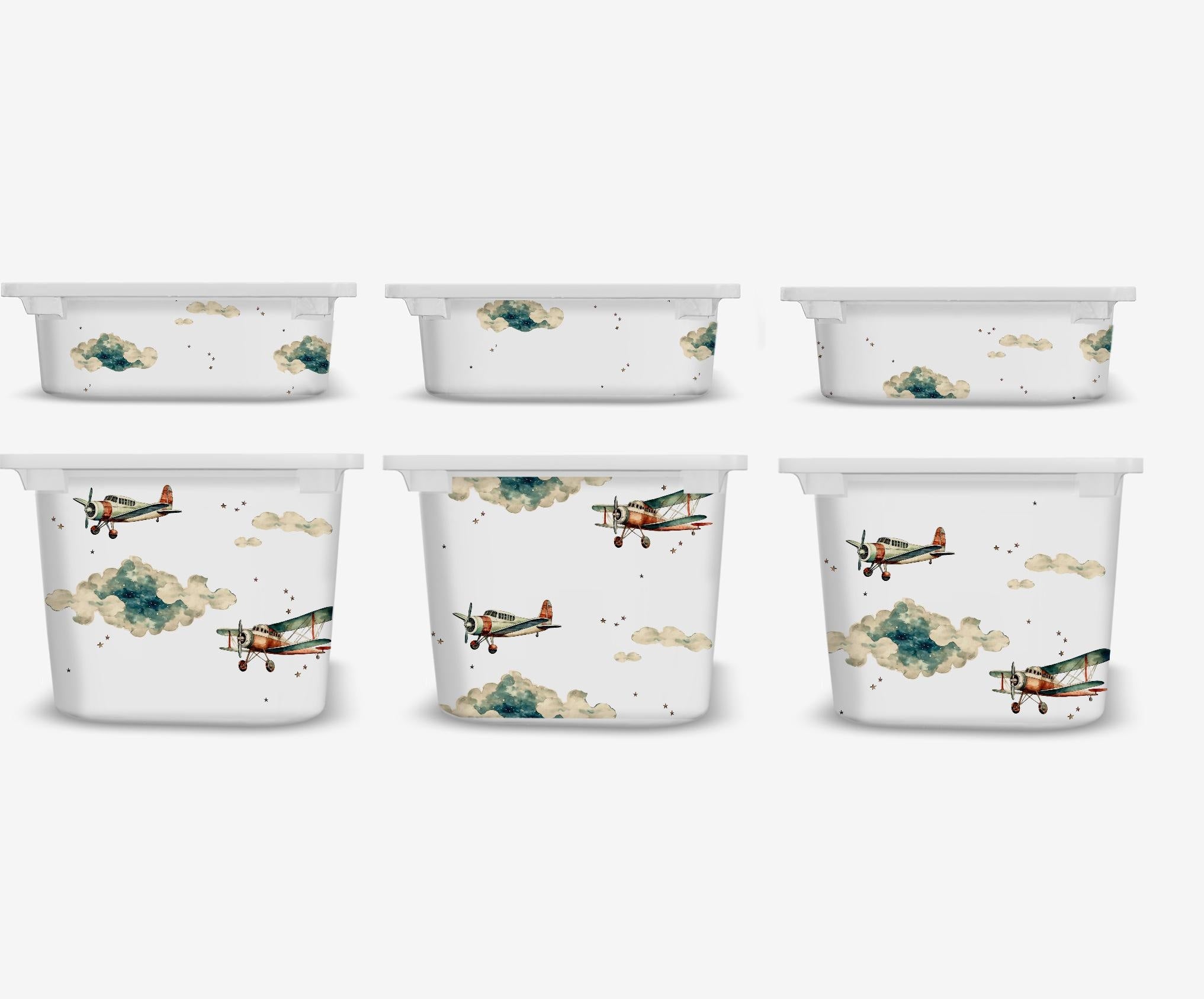 Planes TROFAST decal plane decal IKEA TROFAST aeroplane Vinyl Wraps Trofast sticker Trofast dustbin stickers Trofast sky blue decal