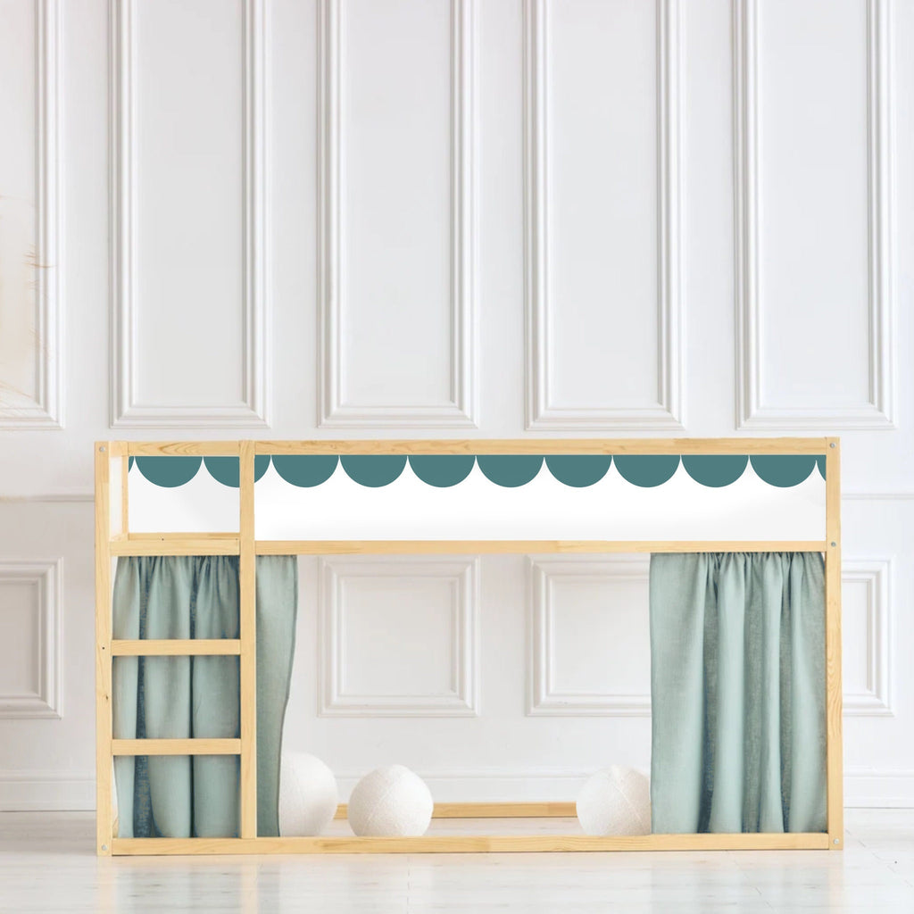SCALLOP Bettaufkleber Kura Kinderbett Ikea Kura Bett Möbelfolie IKEA Aufkleber scallop Kura Aufkleber Ikea Kura mint Bettaufkleber KURA Aufkleber