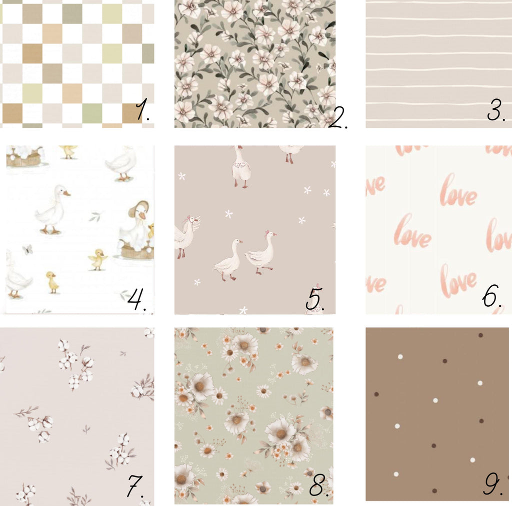 Gänse BUNDLE Fat Quarters Baumwollstoff Gänse Stoffmix Fat Quarter Bundle Bauernhof Salbeigrün Meterware Steppdecken Baumwolle Naturtöne