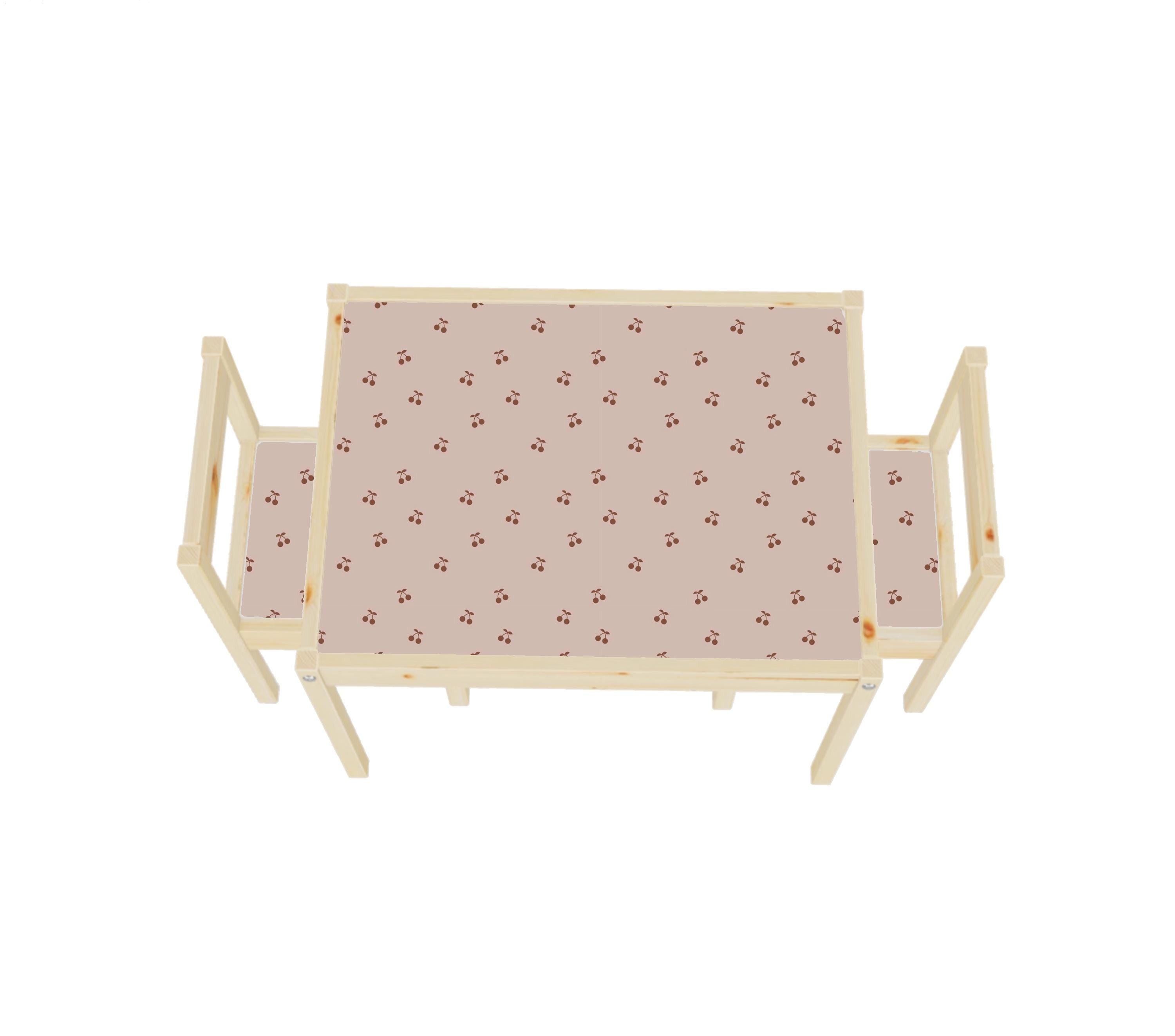 Cherries latt table decal latt table Furniture stickers for IKEA Latt table neutral decals for cute cherry stickers for furniture