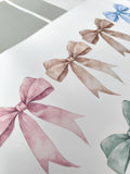 Aquarell-Schleifen Wandtattoo Pastell-Schleifen Wandaufkleber Schleifen Aufkleber Kinderzimmer Aufkleber Schleifen Spielzimmer Aufkleber Schleifen Trend Aufkleber Wand abnehmbare Schleifenform