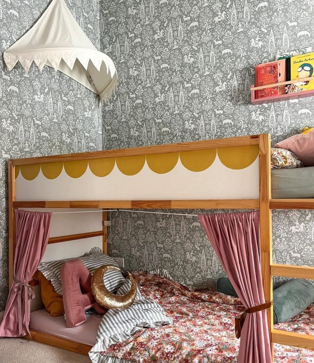 SCALLOP Bettaufkleber Kura Kinderbett Ikea Kura Bett Möbelfolie IKEA Aufkleber scallop Kura Aufkleber Ikea Kura mint Bettaufkleber KURA Aufkleber