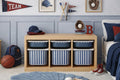 Streifen Smoky Blue TROFAST Aufkleber, einfarbig blau, IKEA TROFAST Vinylfolien, blaue Wellendekore, Ikea Trofast Aufkleber, Trofast Ikea Trofast