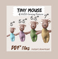 Maus Schnittmuster & Anleitung Maus DIY Babymäuse Nähanleitung Brüderchen Maus nähen Schwesterchen Maus nähen PDF-Dateien Minimäuse PDF