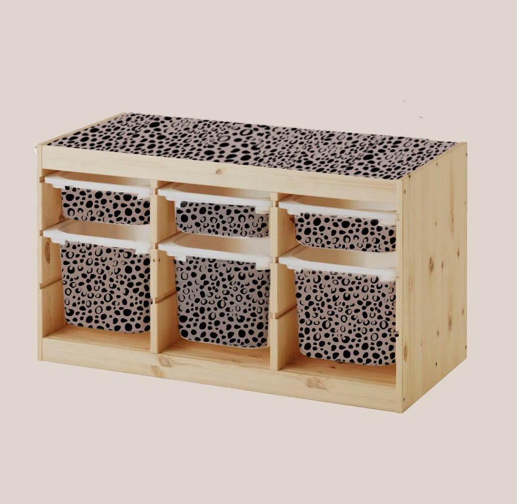 TROFAST Abziehbild Tierdruck IKEA TROFAST Safari IKEA TROFAST Aufkleber TROFAST Leopardenflecken von Aufklebern IKEA TROFAST Hack Aufbewahrung Aufkleber Punkte