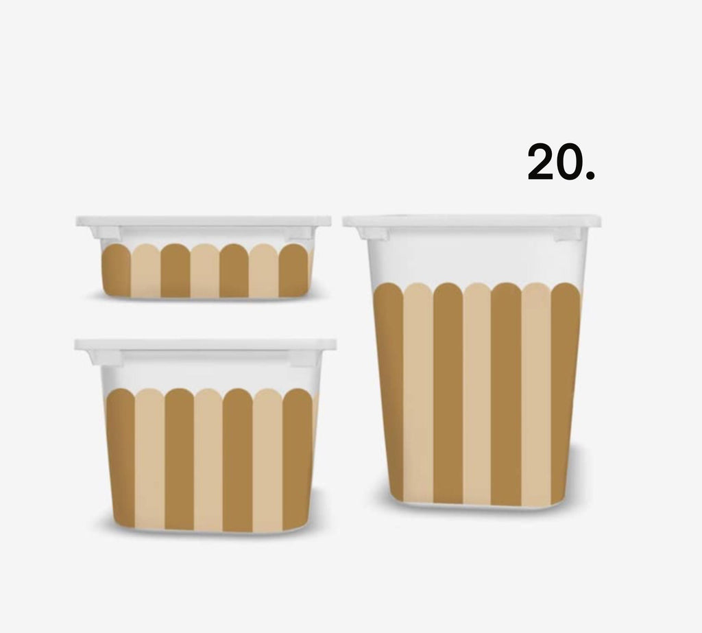 Gewellter TROFAST Aufkleber, gewellter Rand, IKEA TROFAST Streifen, Vinyl-Folien, IKEA Trofast gestreifter Aufkleber, Trofast Spielzimmer, Spielzimmer-Dekoration, Aufbewahrung