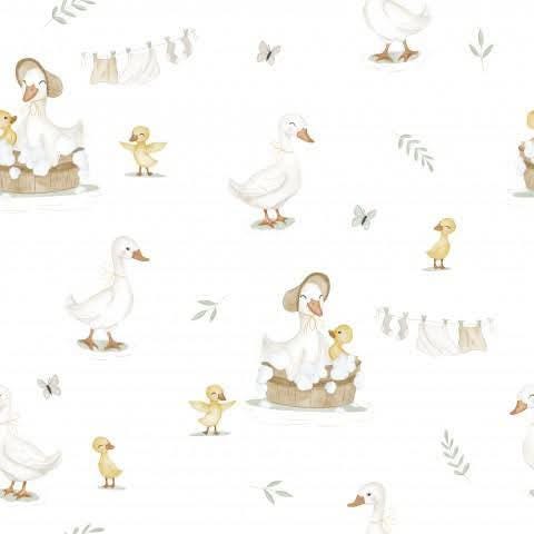 Gänse BUNDLE Fat Quarters Baumwollstoff Gänse Stoffmix Fat Quarter Bundle Bauernhof Salbeigrün Meterware Steppdecken Baumwolle Naturtöne