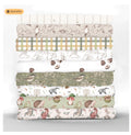 WOODLAND Stoffpaket Mix & Match WOODLAND Salbeigrün Baumwollstoff als Meterware Schachbrett Petal Quilt-Stoff Mix Match Salbei Tier