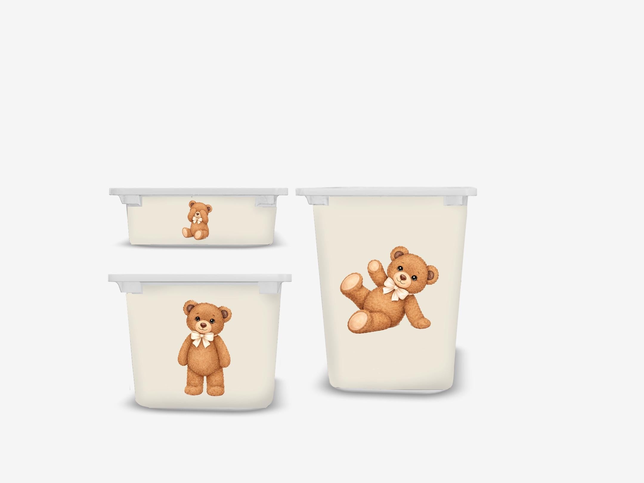 Teddybär TROFAST Aufkleber süßer Teddy IKEA TROFAST Vinyl-Aufkleber Ikea Trofast Aufkleber Trofast Baby-Aufkleber Ikea Trofast Abziehbild Schleifen Trofast