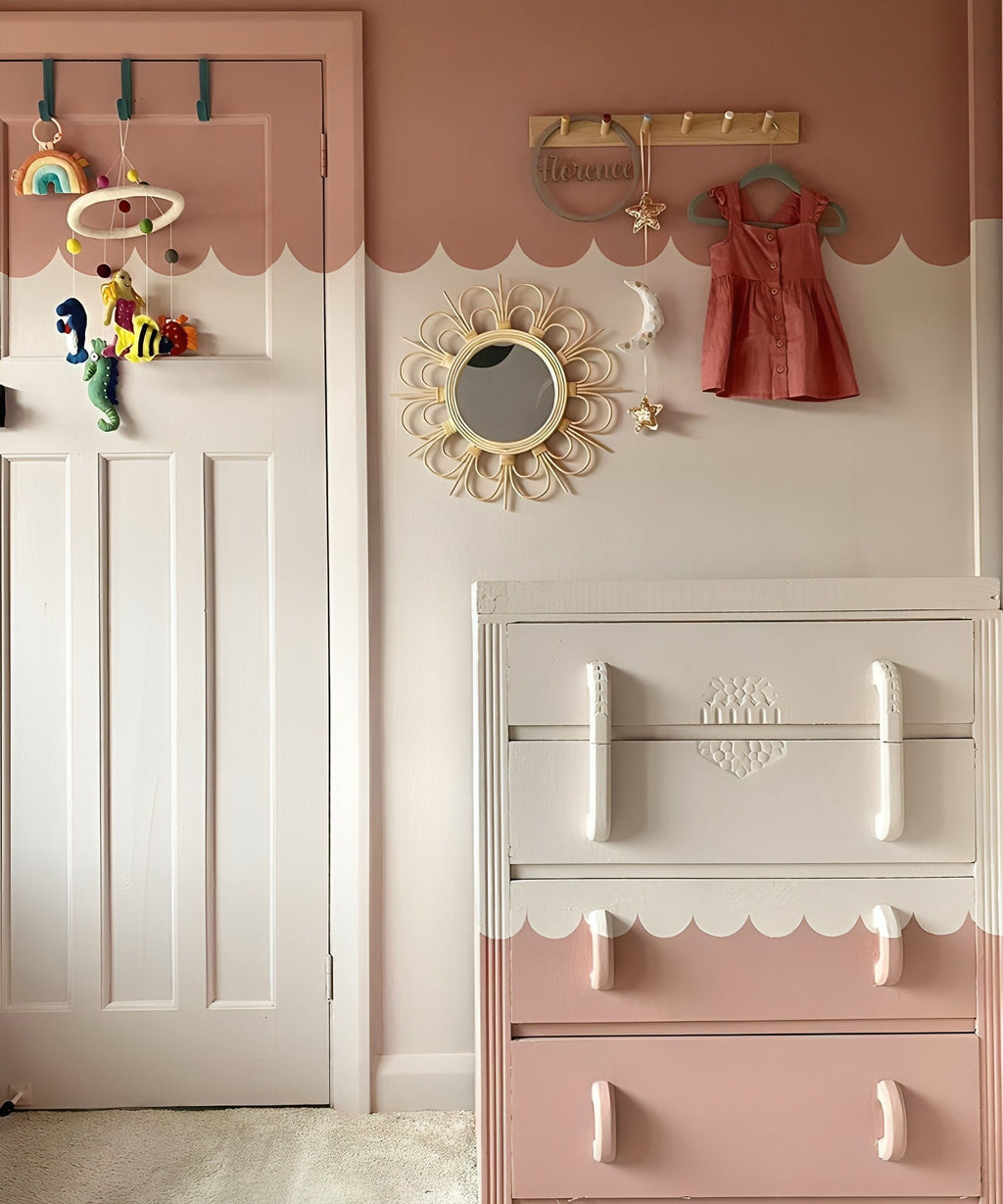 Muschel-Schablone 1 Yard/100 cm lang Muschel-Schablone für Kinderzimmer-Wandranddekoration Malen Sie den gesamten Raum mit einer Schablone Dekor-Schablone für Muschel
