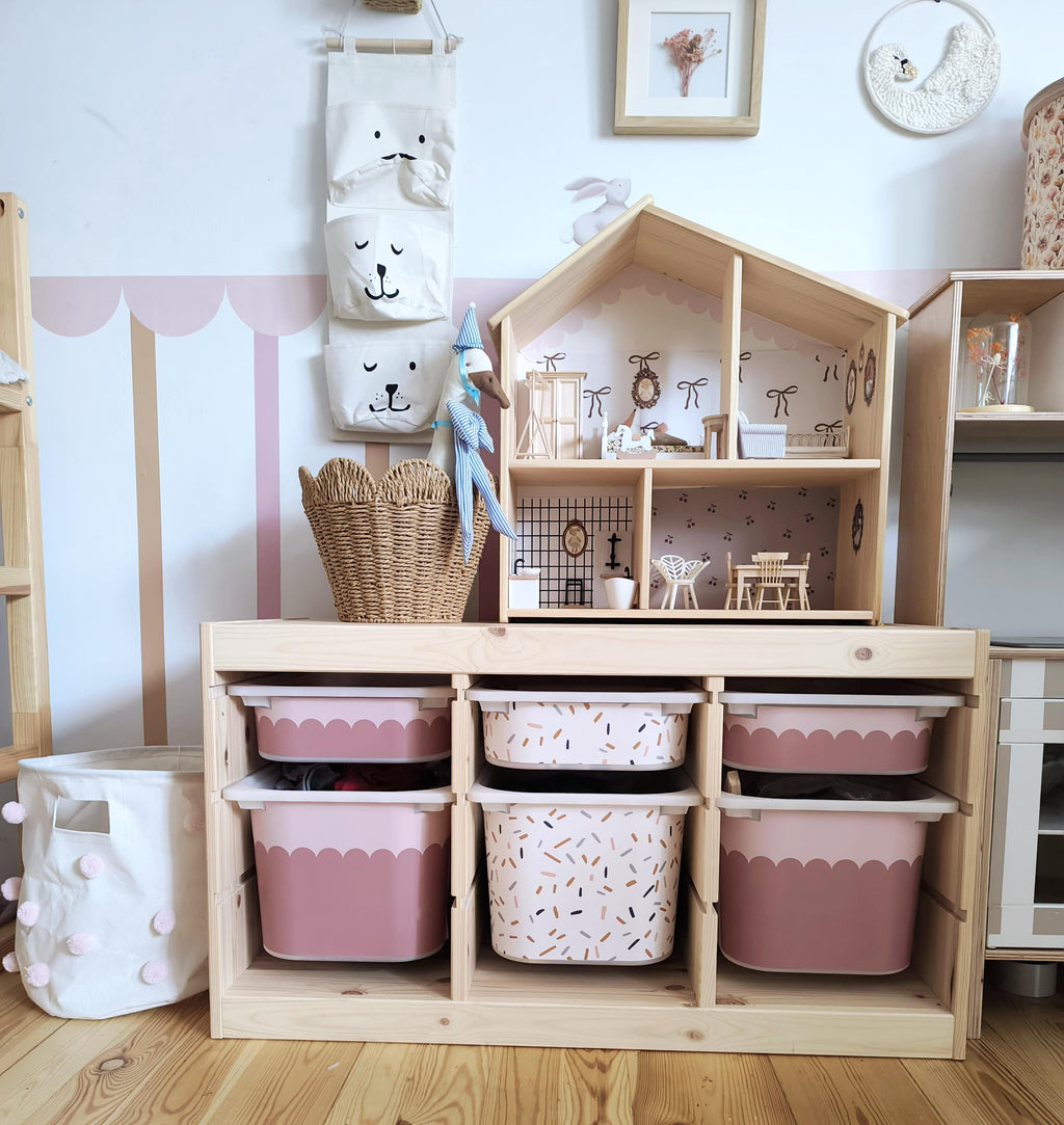 Scallop TROFAST Aufkleber IKEA TROFAST Vinylfolien ikea Trofast Aufkleber Trofast Spielzimmeraufkleber Spielzimmer-Dekoration Ikea Hack Aufbewahrungsaufkleber SC1