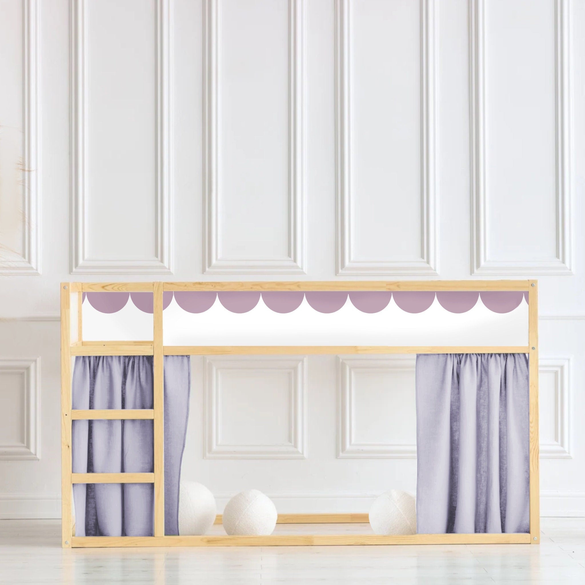 SCALLOP Bettaufkleber Kura Kinderbett Ikea Kura Bett Möbelfolie IKEA Aufkleber scallop Kura Aufkleber Ikea Kura mint Bettaufkleber KURA Aufkleber