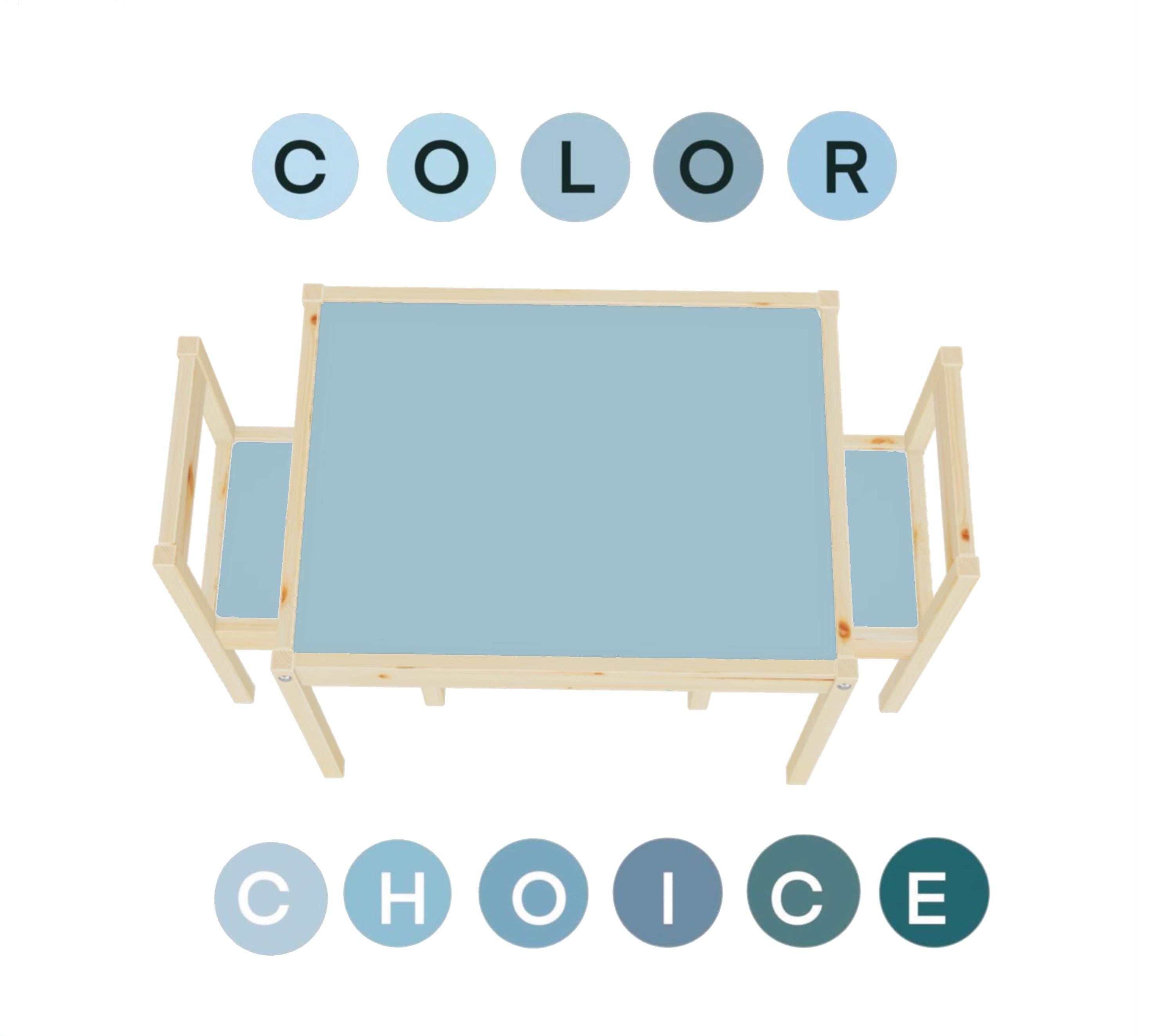 Blue latt table Furniture stickers for IKEA Latt table blue decals for cute decor stickers for furniture blue stickers for boy blue