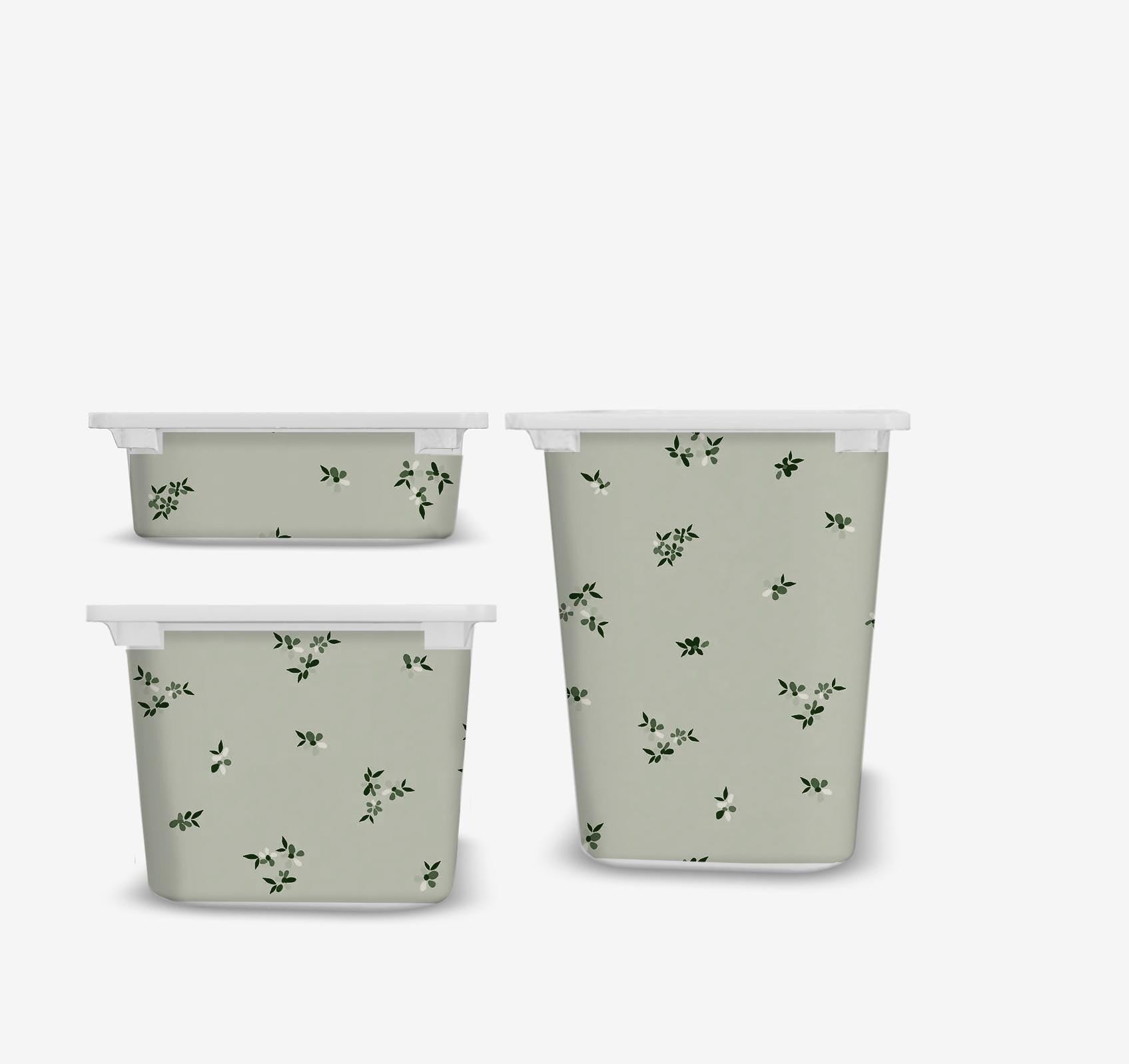 Floral retro decals TROFAST sticker floral vintage TROFAST bin Wraps forest Trofast sticker boy Trofast flowers stickers Decor ikea hack