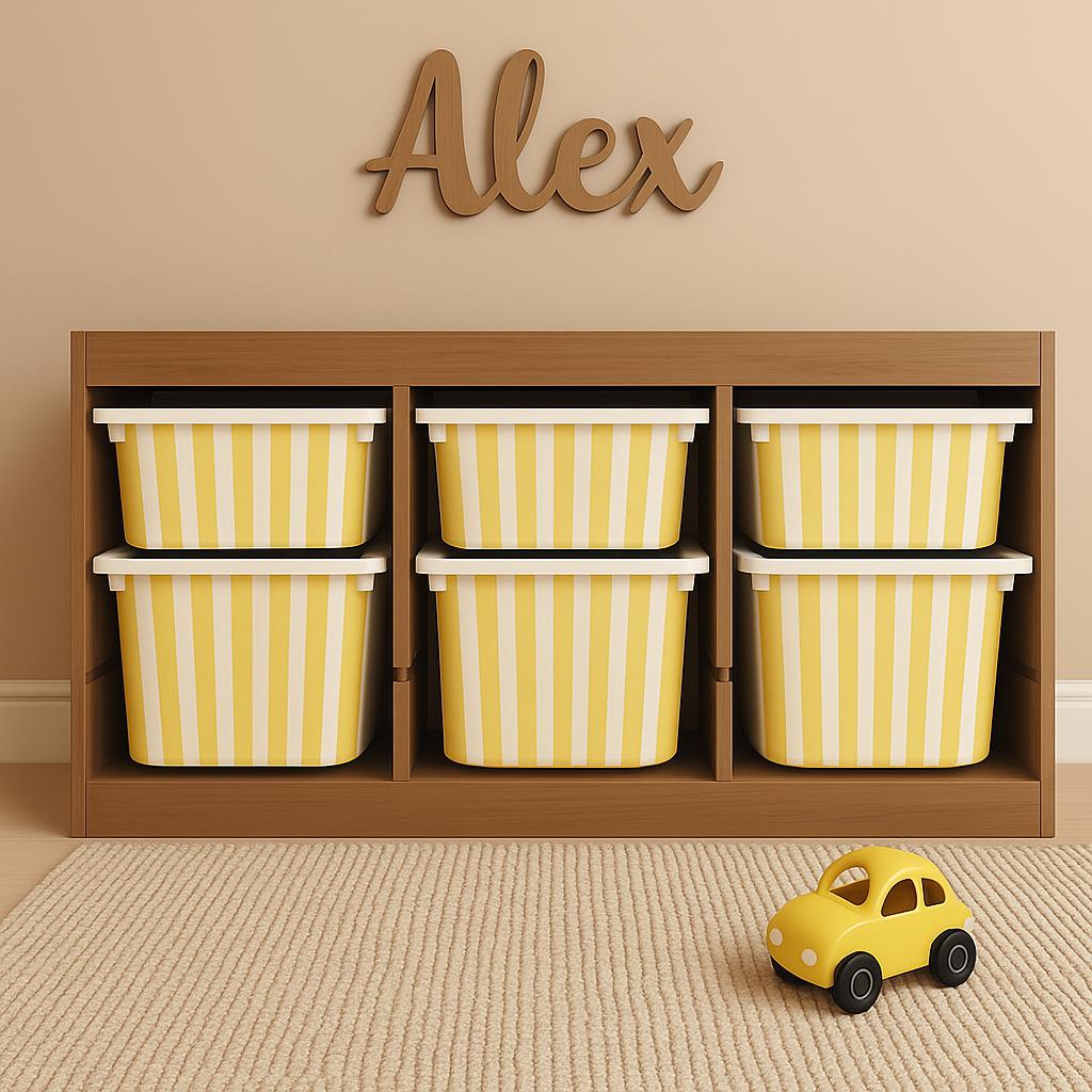 Streifen TROFAST gestreifte Aufkleber Trofast IKEA TROFAST Streifen Farben Vinyl-Folien ikea Trofast Trofast blaue Streifen beige Streifen Trofast