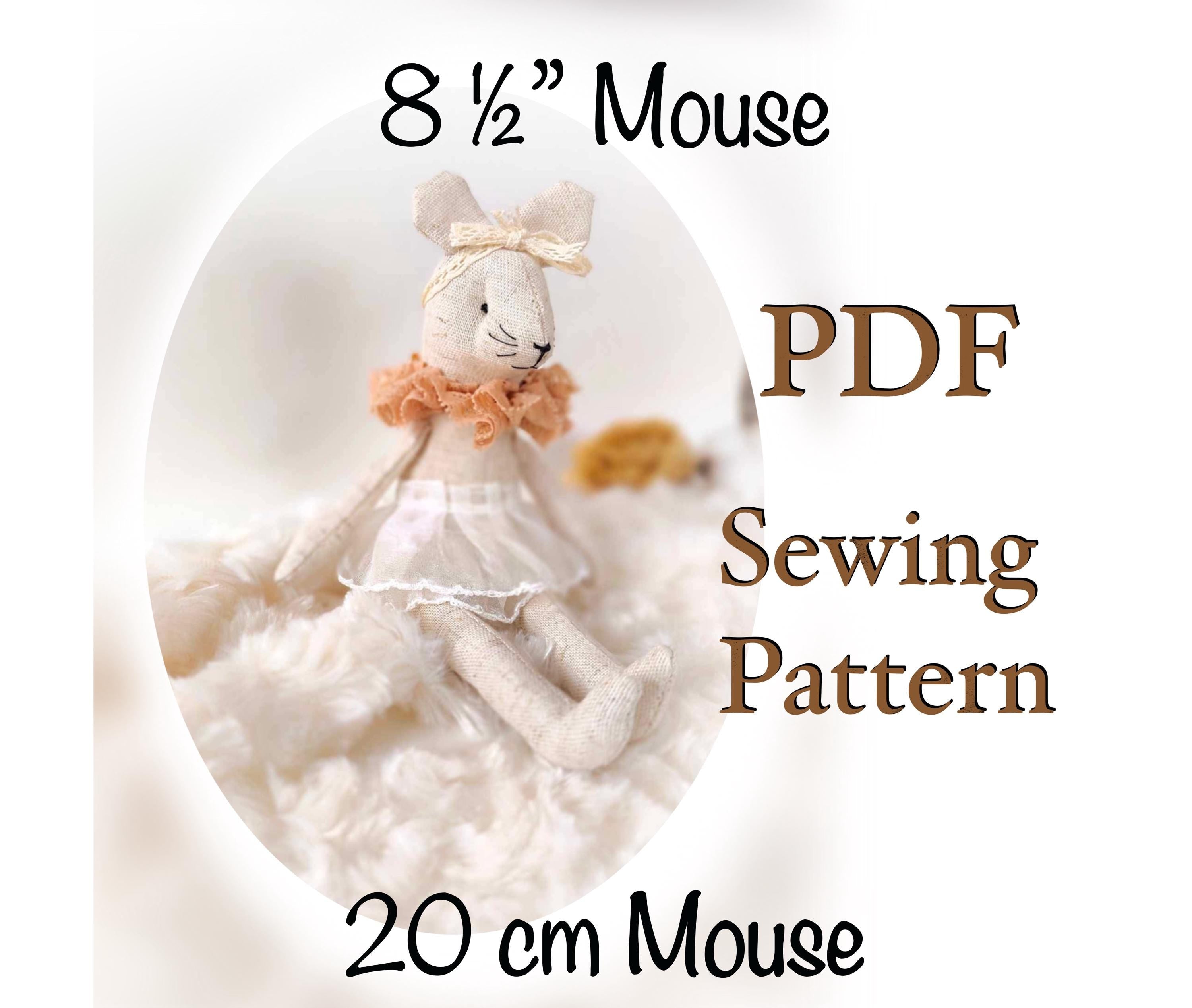 Maus Schnittmuster Maushandarbeits-Tutorial mit Fotos Musterspielzeug nähen ausgestopftes Mausmuster einfaches Schnittmuster Maus