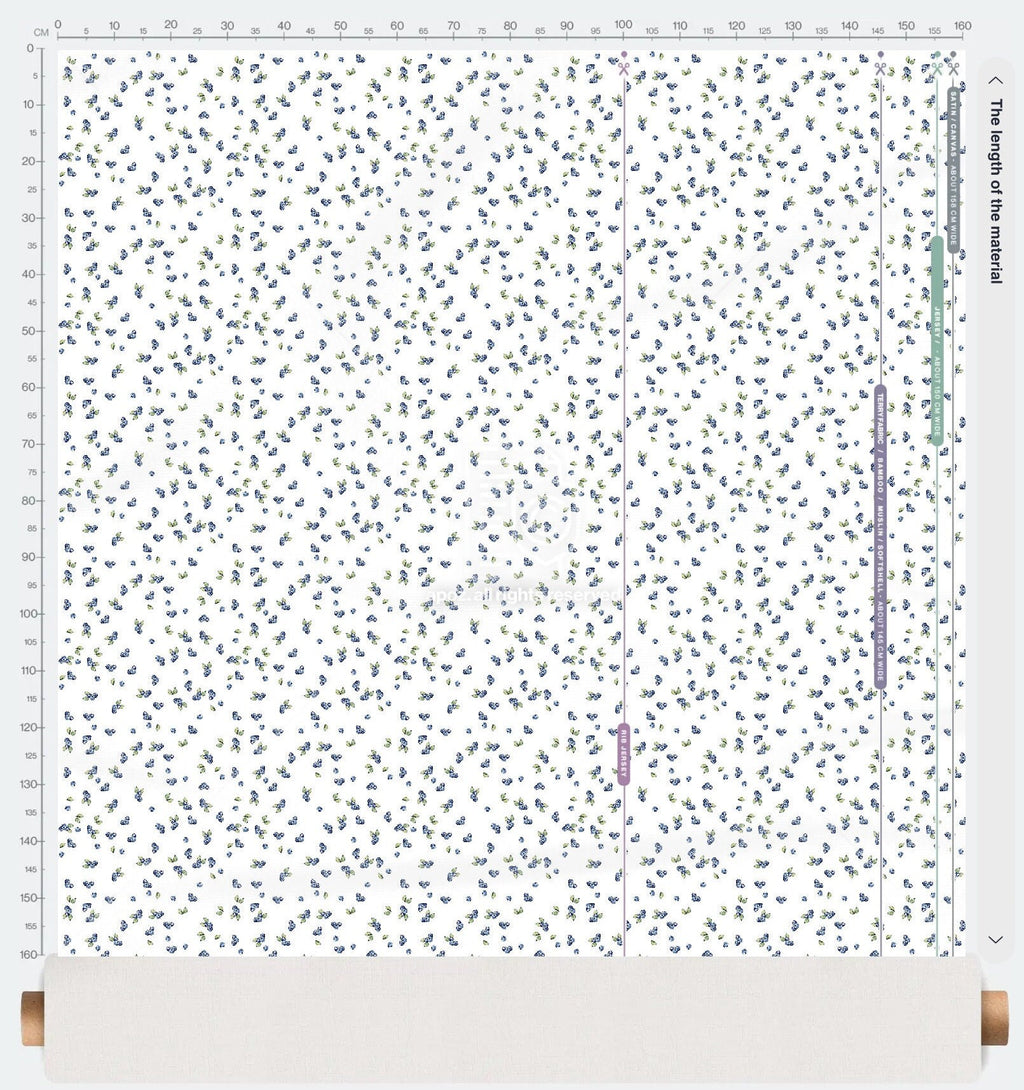 Blaubeeren Stoff Heidelbeeren Aquarell Stoff botanischer Stoff Sommer Stoff Blaubeerkunst Stoff Sommerfrucht Stoff Wald Stoff