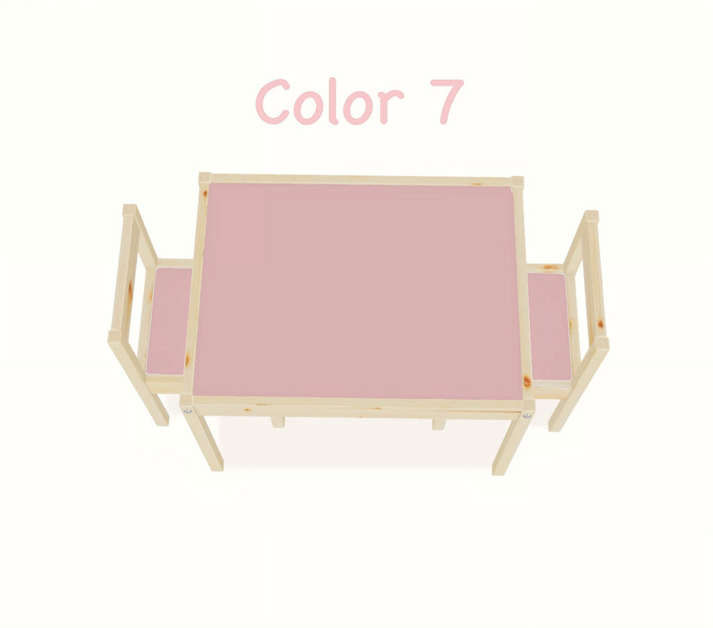 Rosa Latt Tisch Möbelaufkleber für IKEA Latt Tisch rosa Abziehbilder für niedliche Dekoration Aufkleber für Möbel rosa Aufkleber für Mädchen rosa