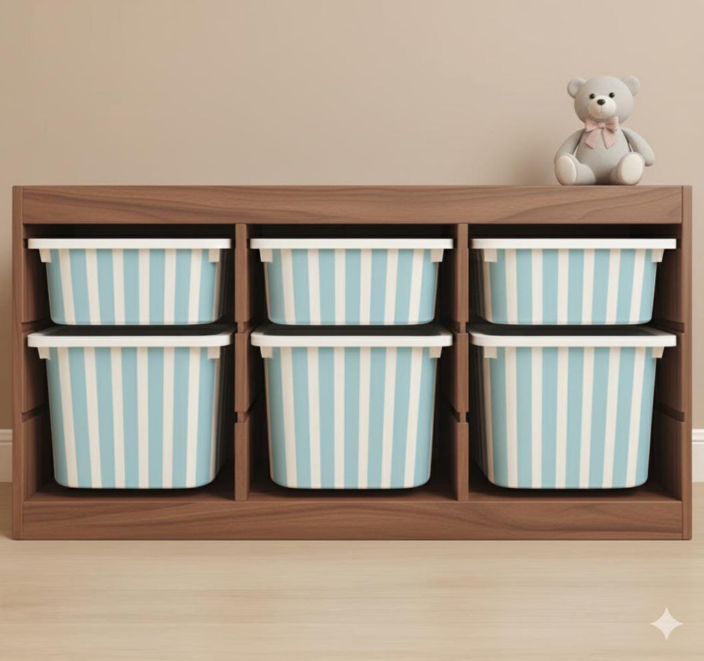 Streifen TROFAST gestreifte Aufkleber Trofast IKEA TROFAST Streifen Farben Vinyl-Folien ikea Trofast Trofast blaue Streifen beige Streifen Trofast
