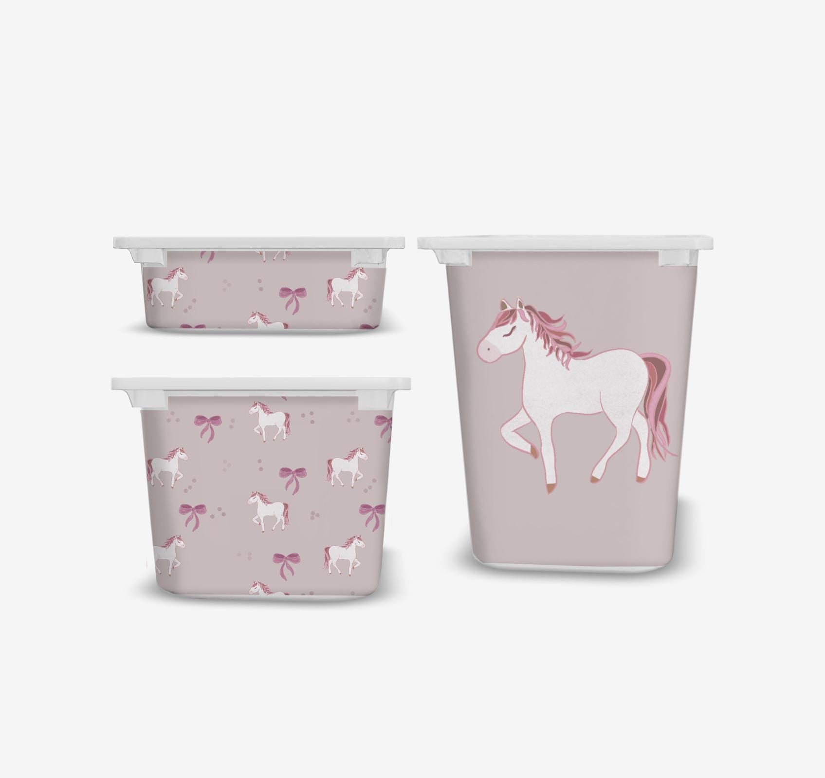 Pink Horses Aufkleber TROFAST Aufkleber IKEA TROFAST Aufkleber prüfen Vinylfolien Aufkleber Trofast Spielzimmer Aufkleber Pferdedekoration Aufbewahrung Mustang