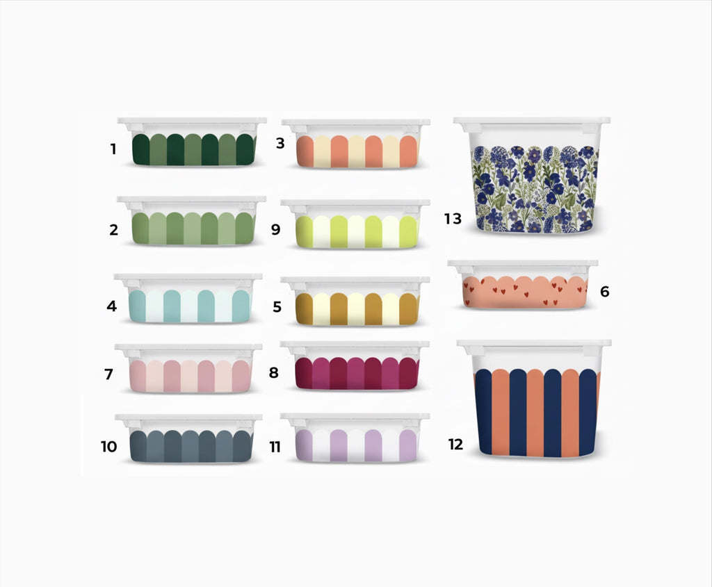 Whimsical Scallops TROFAST Aufkleber Streifen IKEA TROFAST Folie IKEA Trofast Abziehbilder dicke Streifen Trofast